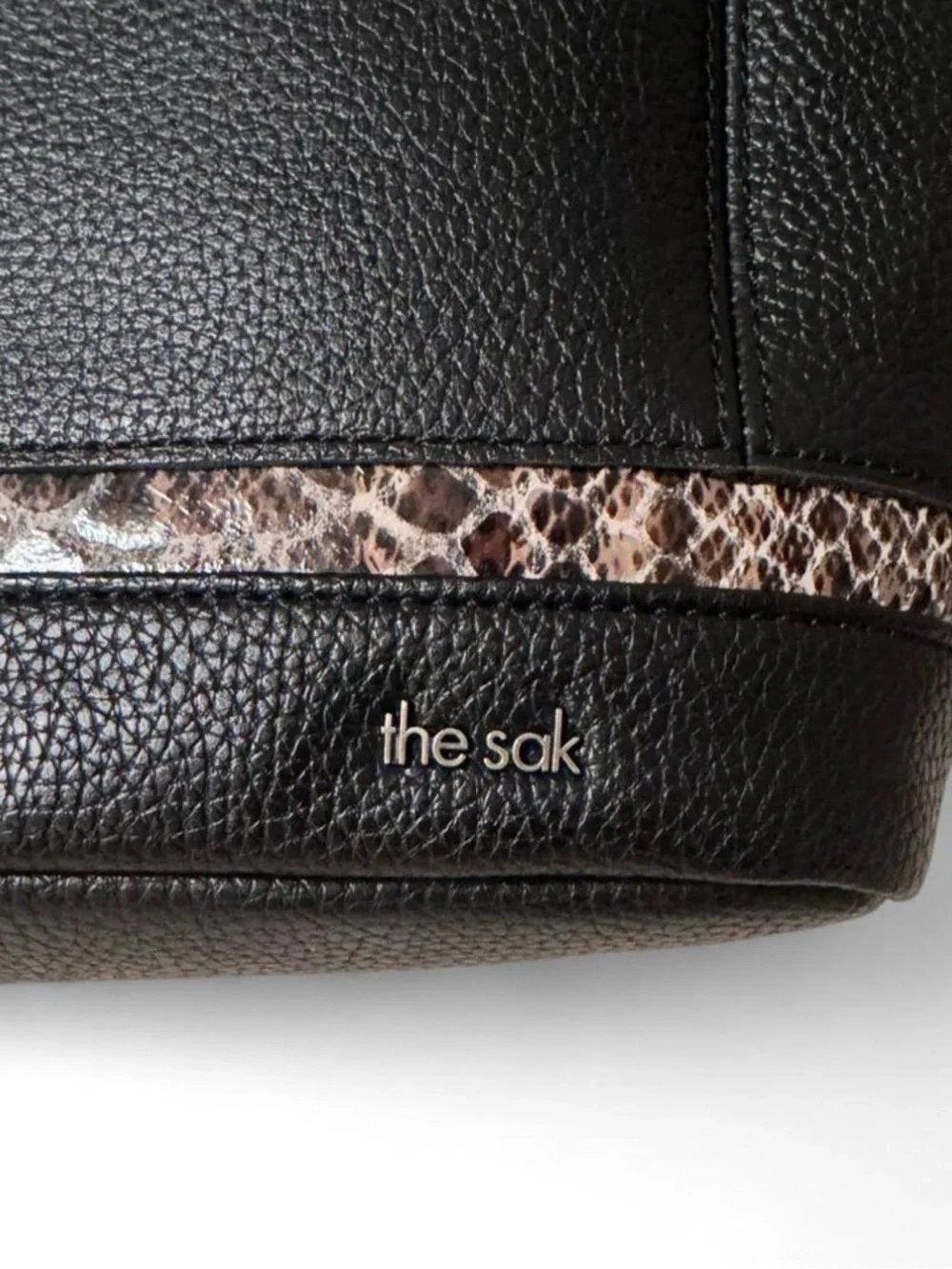 The Sak Leather Tote with Snake-Print Accent - Picture 2 of 6